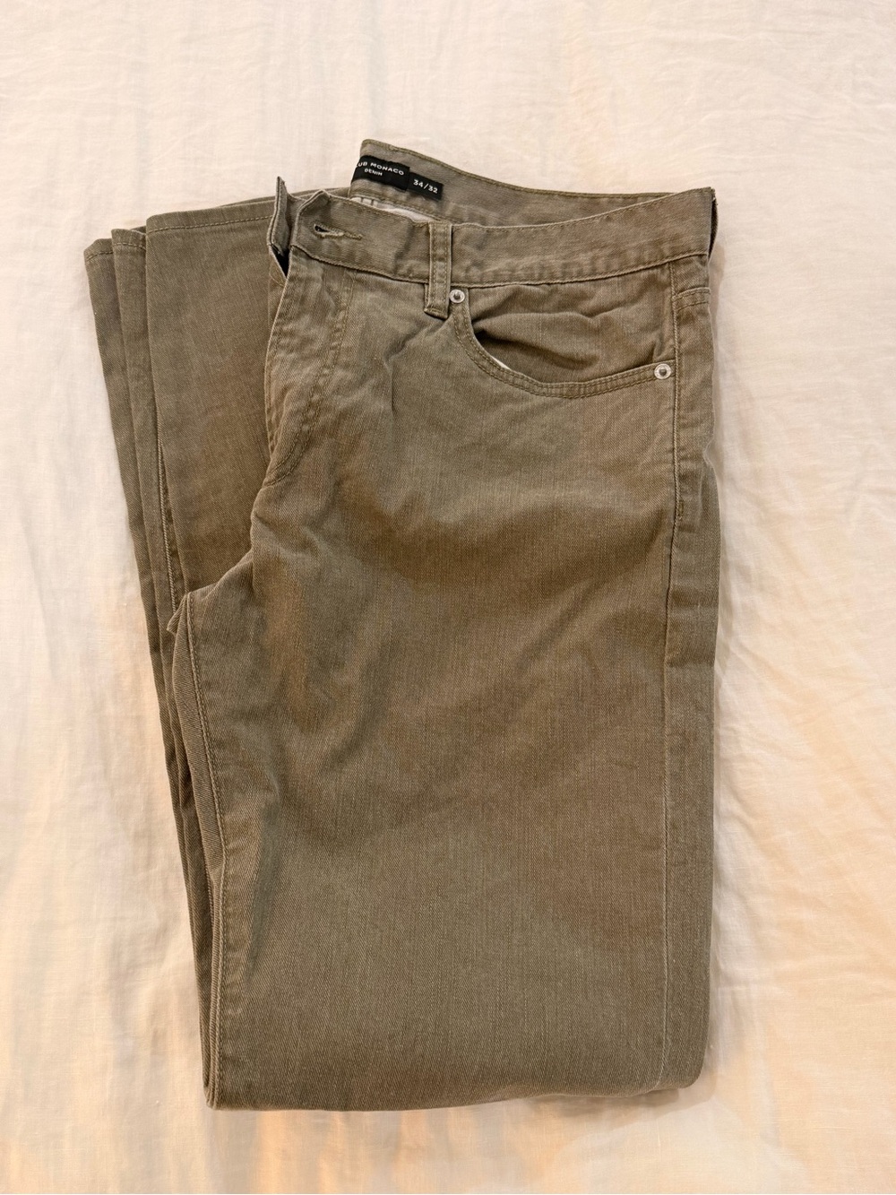 Club Monaco Olive Denim Pants